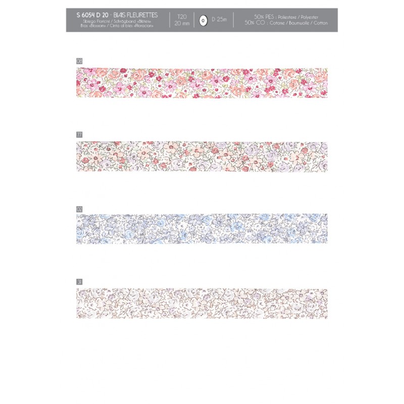 Stephanoise S6054 - BIAIS FLEURETTES
