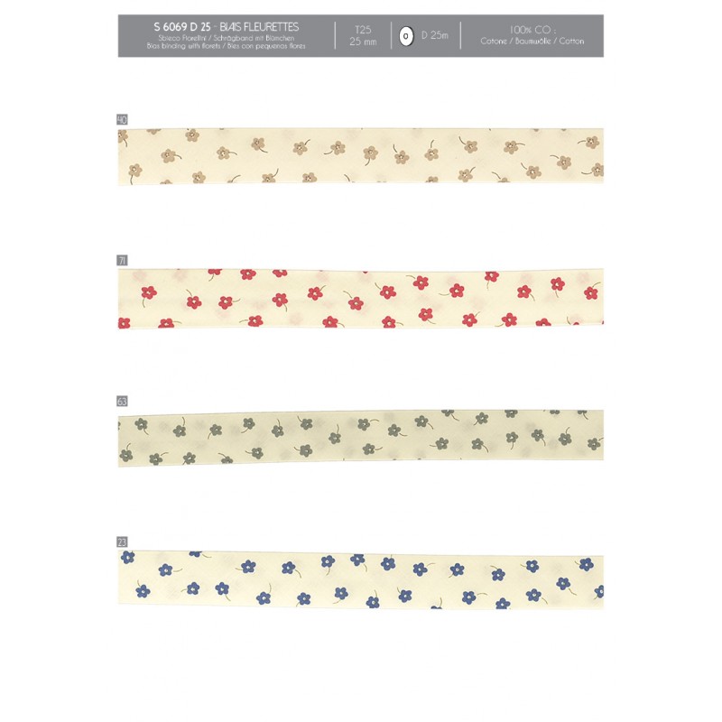 Stephanoise S6069 - BIAIS FLEURETTES
