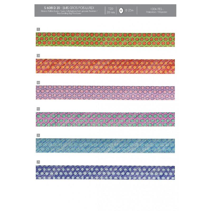 Stephanoise S6081 - BIAIS GROS POIS METALLIQUE