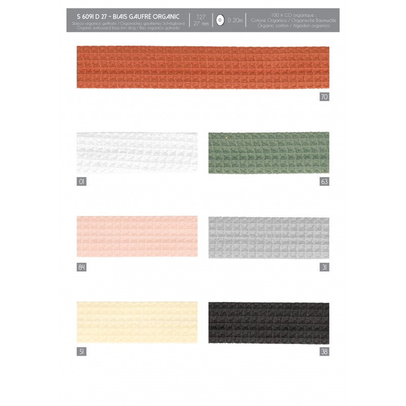 Stephanoise S6091 - BIAIS GAUFRÉ ORGANIC