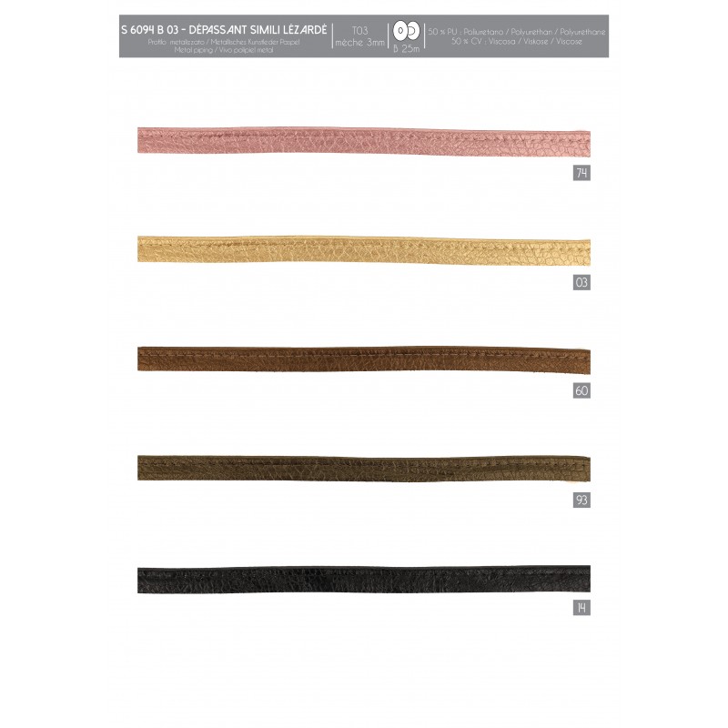 Stephanoise S6094 - DEPASSANT SIMILI LEZARDÉ