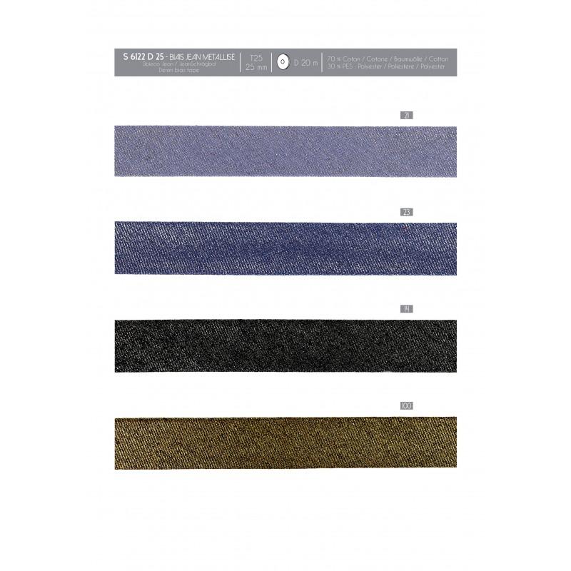 Stephanoise S6122 - BIAIS JEAN METALLISÉ