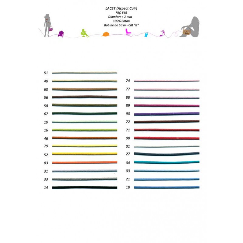 Stephanoise S645 - LACET SIMILI 2MM