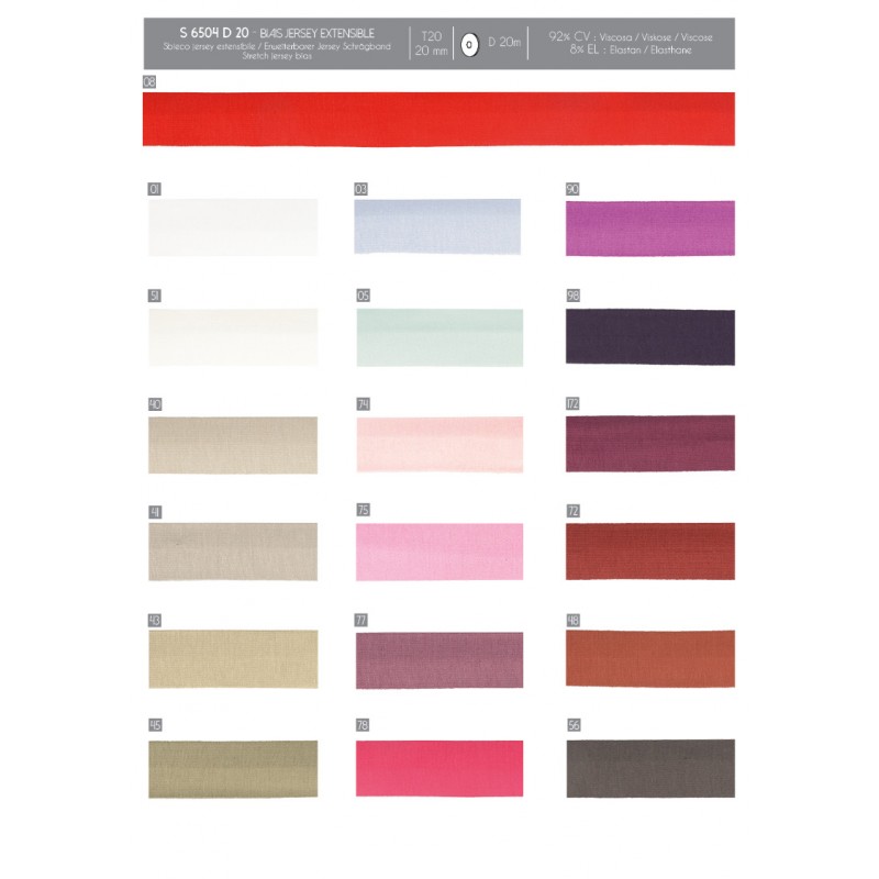 Stephanoise S6504 - BIAIS JERSEY EXTENSIBLE