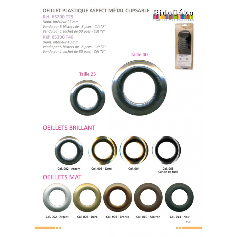 Stephanoise S65200 - 8 OEILLETS À CLIPSER