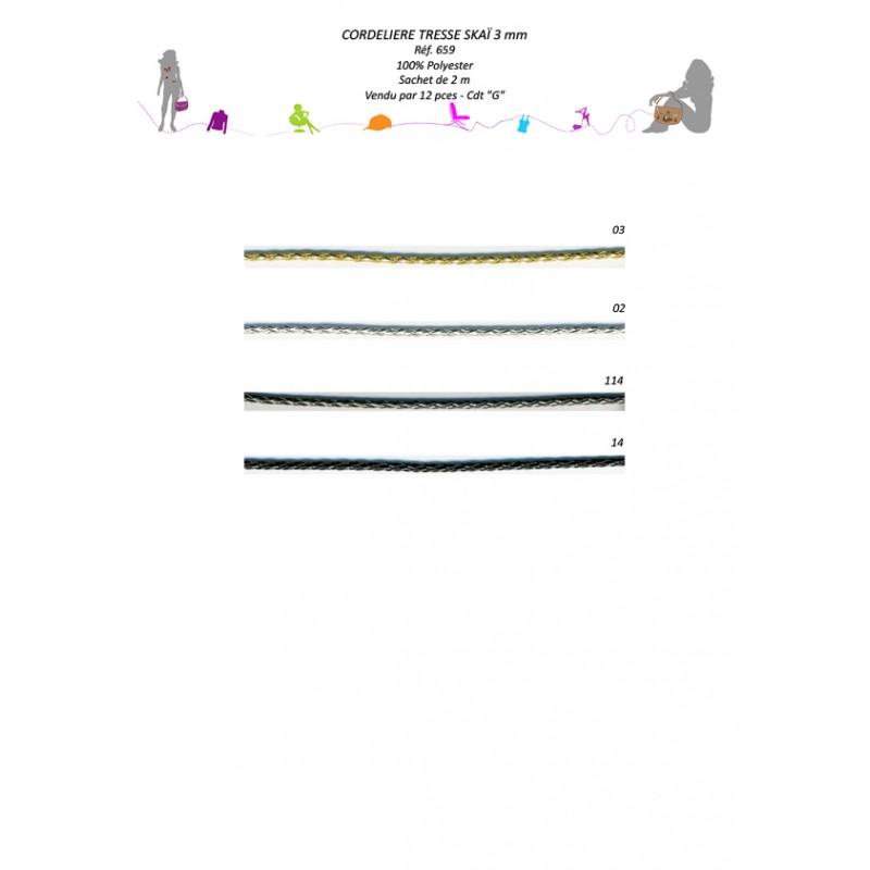 Stephanoise S659 - CORDELIERE TRESSEE SKAI 3MM