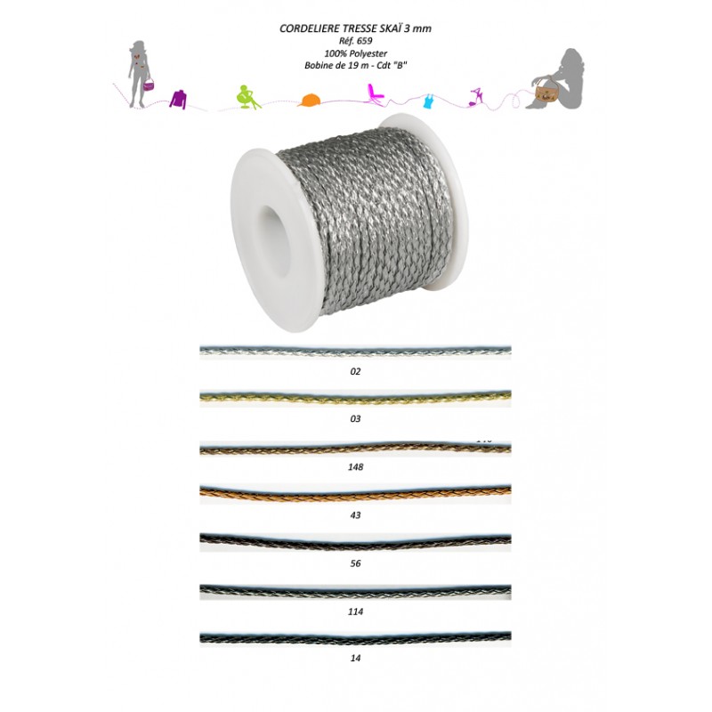 Stephanoise S659 - CORDELIERE TRESSEE SKAI 3MM