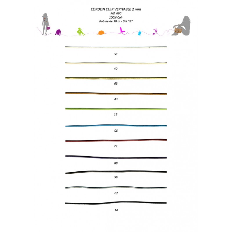 Stephanoise S660 - CORDON CUIR 2MM