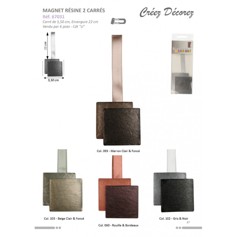 Stephanoise S67031 - MAGNET RESINE 2 CARRES