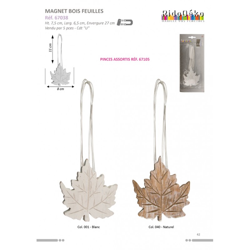 Stephanoise S67038 - MAGNET FEUILLE BOIS X 1