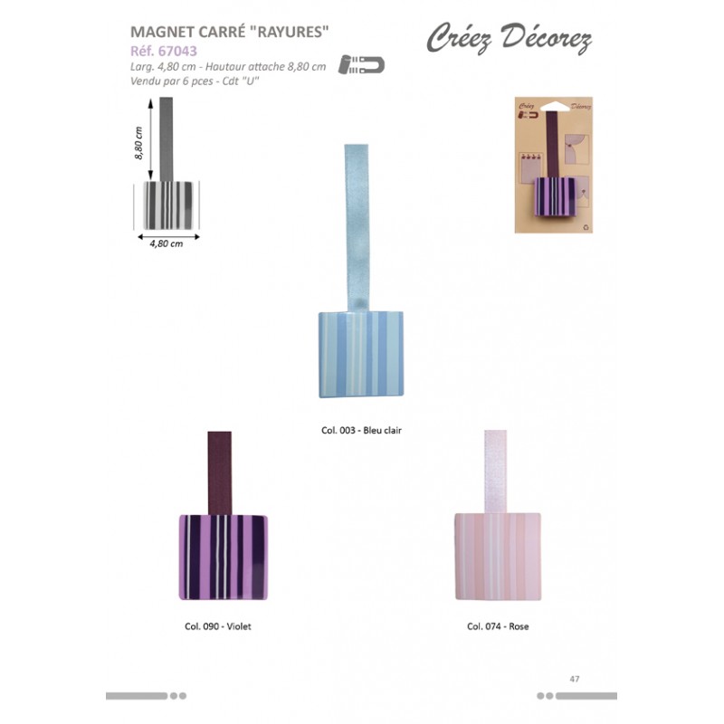Stephanoise S67043 - MAGNET CARRE BICOLORE