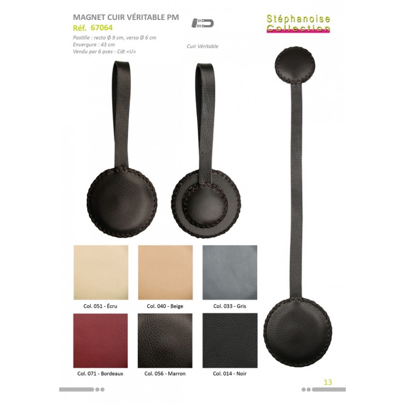 Stephanoise S67064 - MAGNET ROND CUIR PM