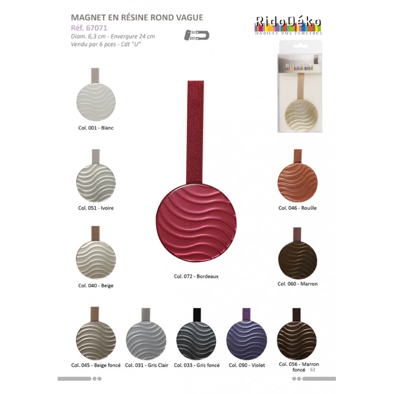 Stephanoise S67071 - MAGNET ROND "VAGUE"