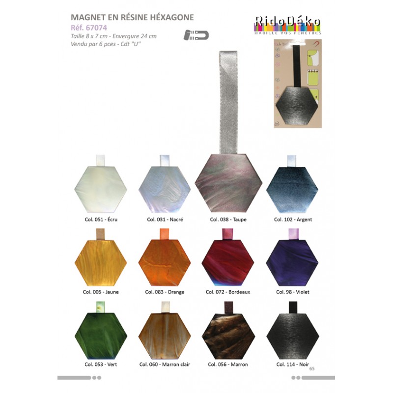 Stephanoise S67074 - MAGNET RÉSINE HEXAGONE