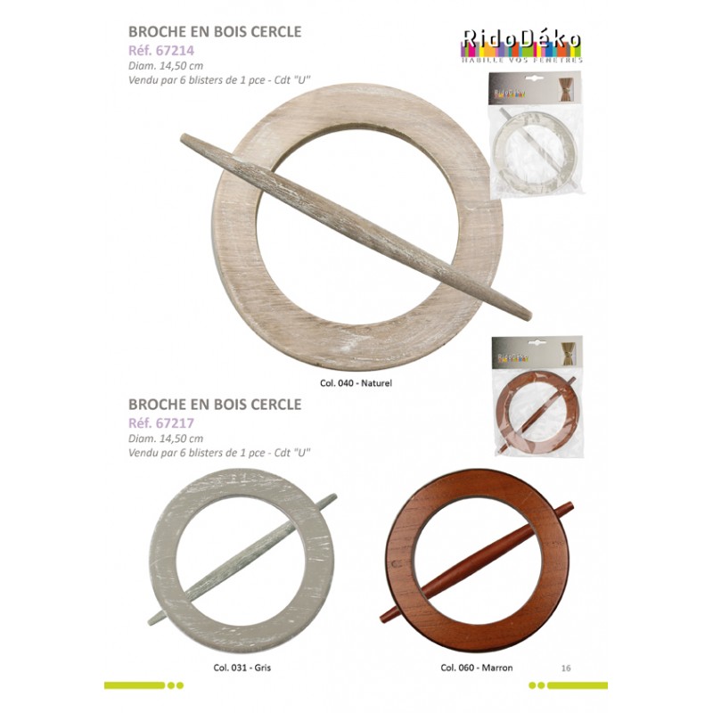 Stephanoise S67214 - BROCHE BOIS CERCLE