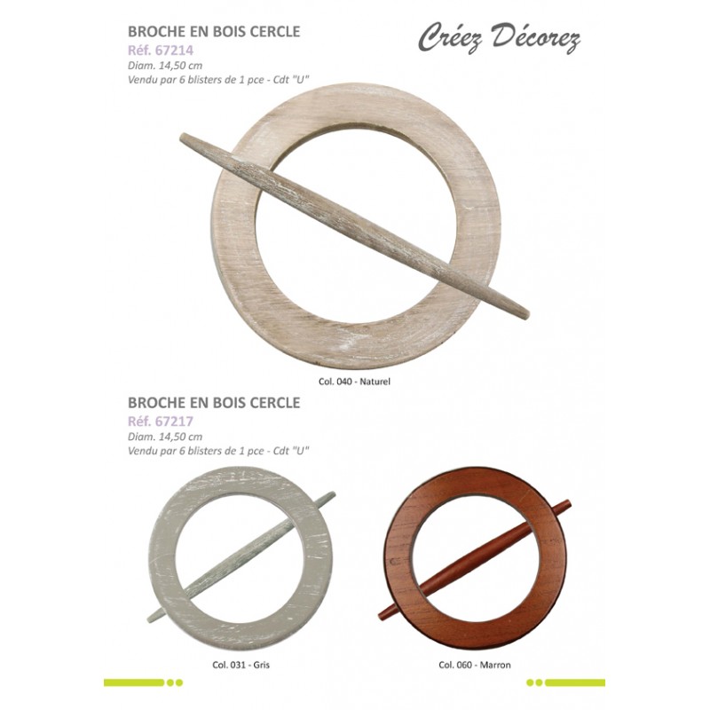 Stephanoise S67217 - BROCHE CERCLE COULEUR X 6
