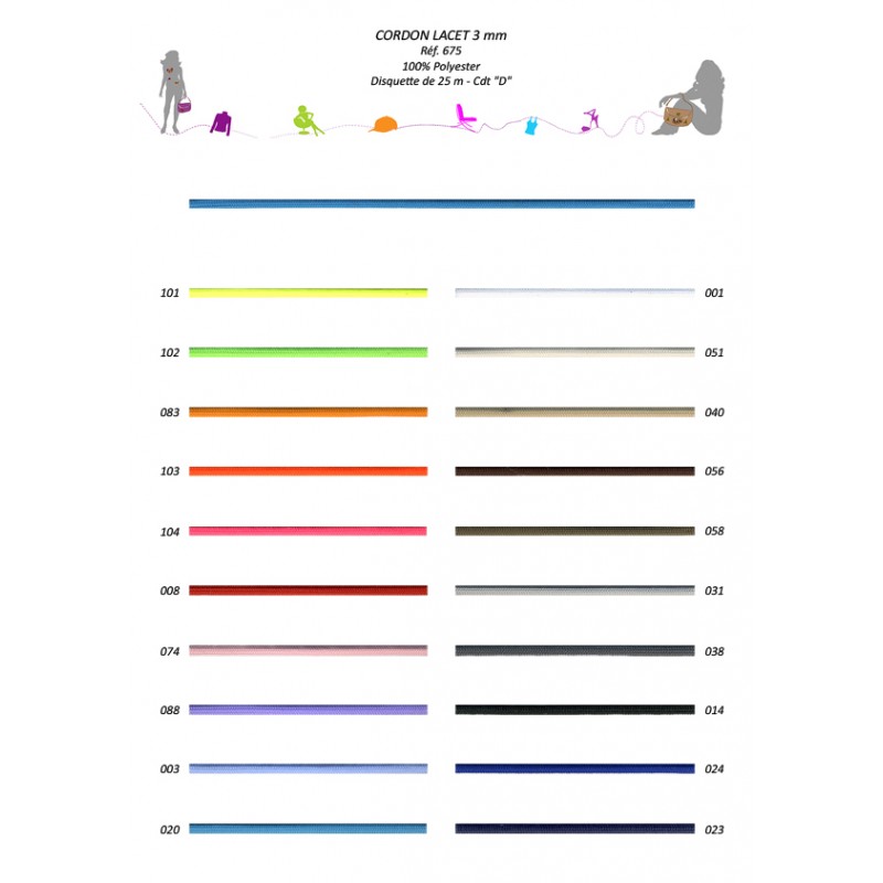 Stephanoise S675 - CORDON LACET 3 MM