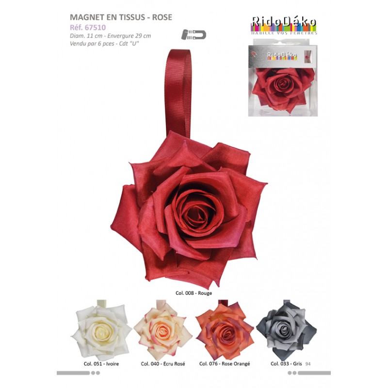 Stephanoise S67510 - MAGNET ROSE TEXTILE
