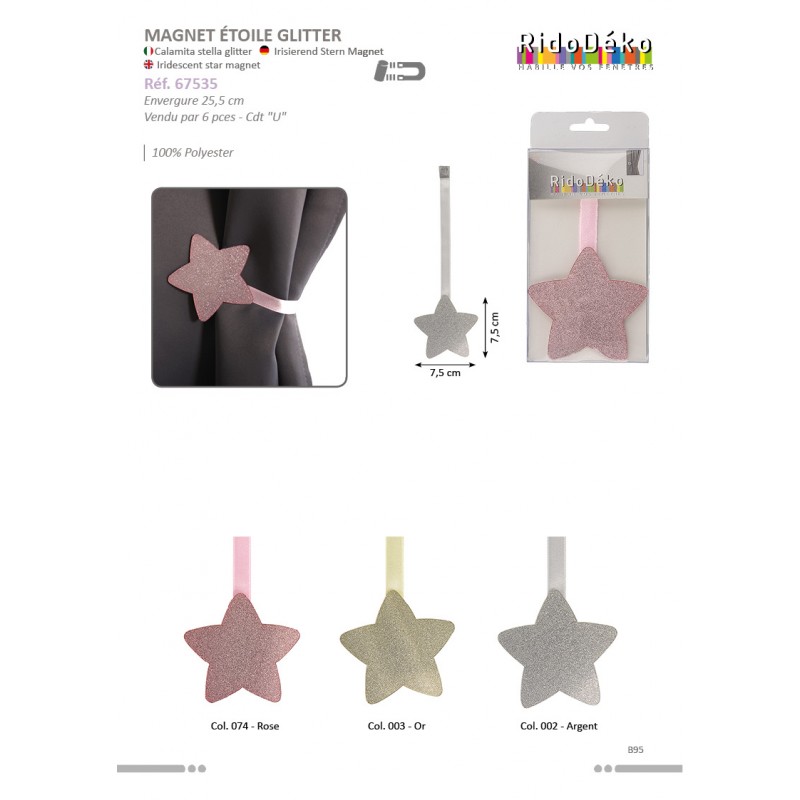 Stephanoise S67535 - MAGNET ÉTOILE GLITTER