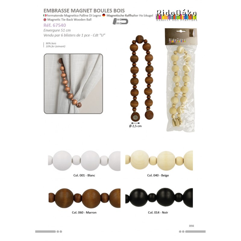 Stephanoise S67540 - EMBRASSE MAGNET BOULES BOIS