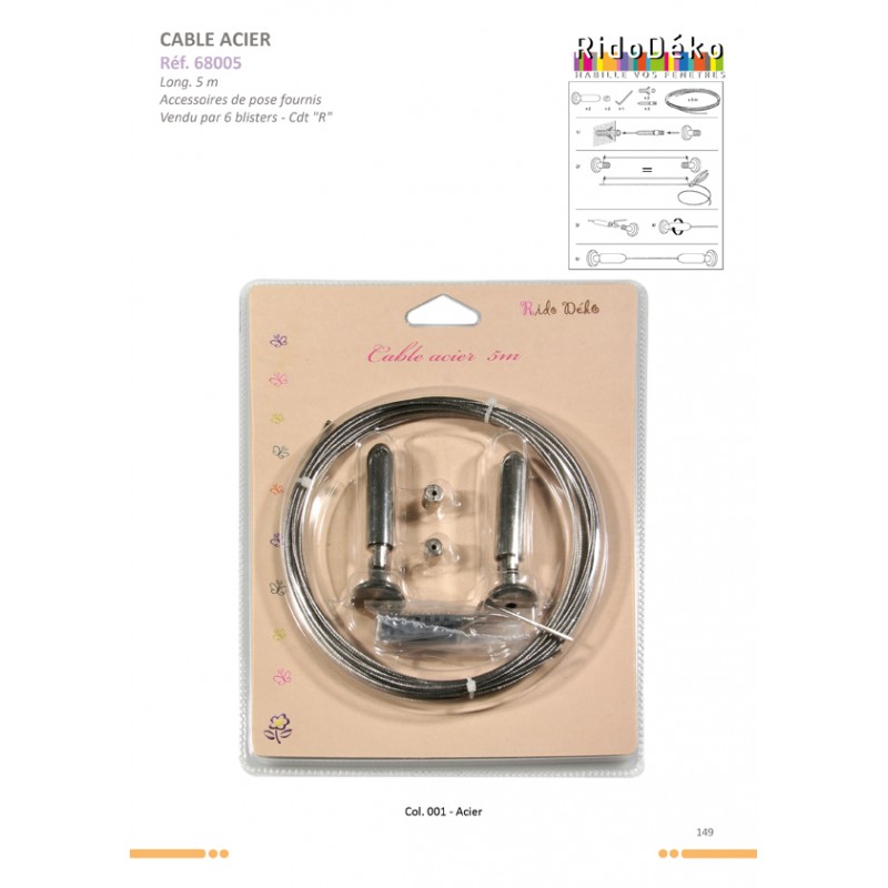 Stephanoise S68005 - KIT FIL ACIER 5 MTS