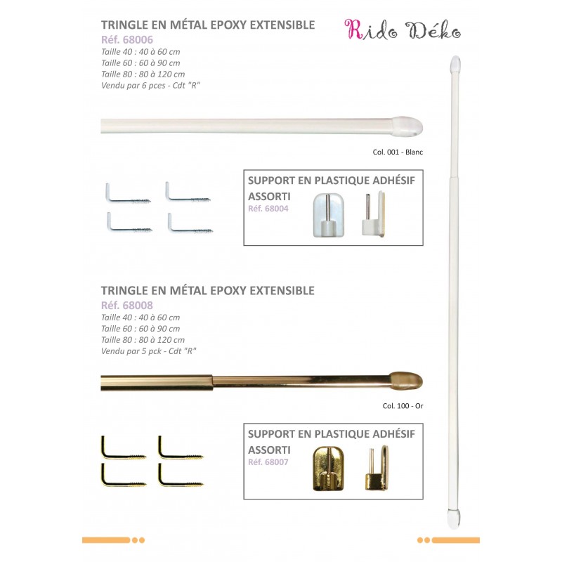 Stephanoise S68006 - 2 TRINGLES VITRE 80-120