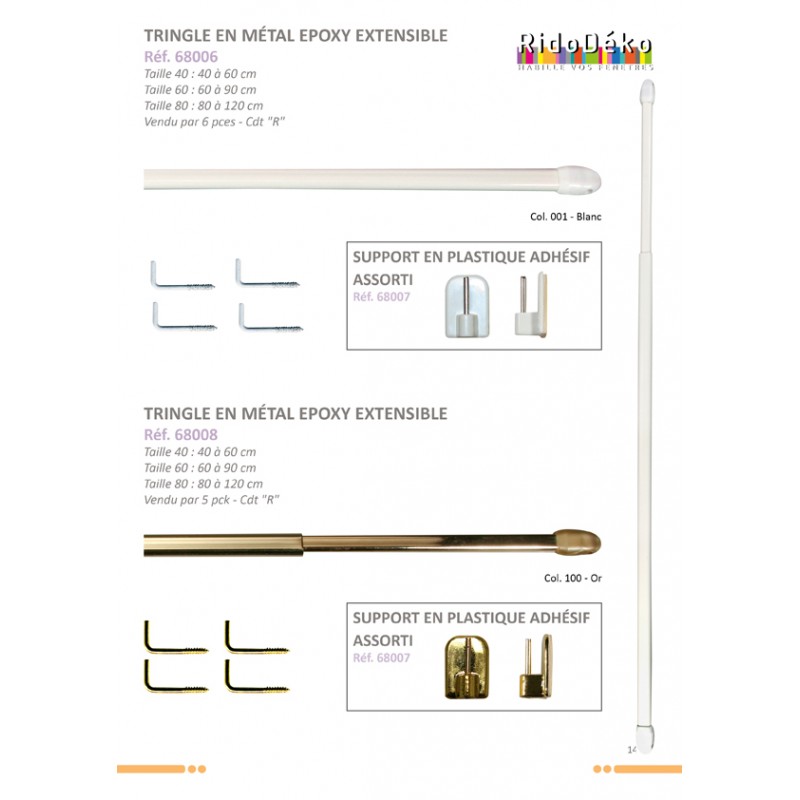 Stephanoise S68006 - 2 TRINGLES VITRE 80-120