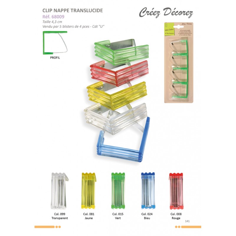 Stephanoise S68009 - 4 CLIPS POUR NAPPES