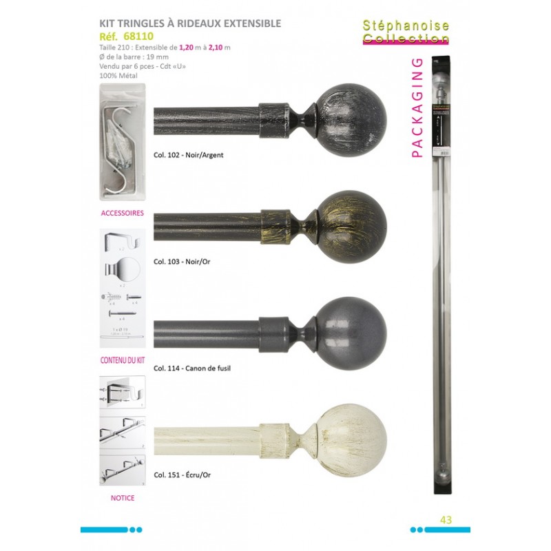 Stephanoise S68110 - KIT 19MM PEINT BOULE