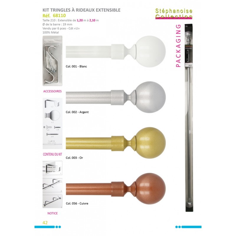 Stephanoise S68110 - KIT 19MM PEINT BOULE