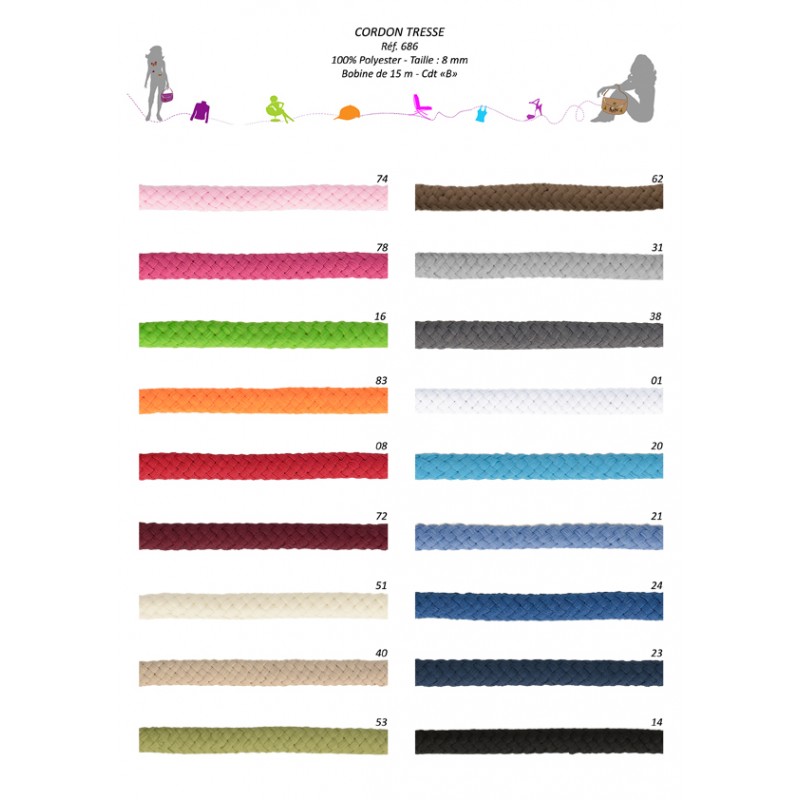 Stephanoise S686 - CORDON TRESSE 8MM