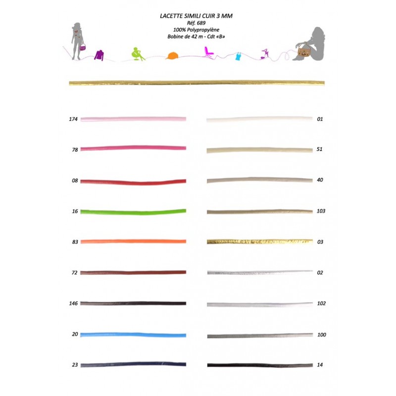 Stephanoise S689 - LACET SIMILI 3MM