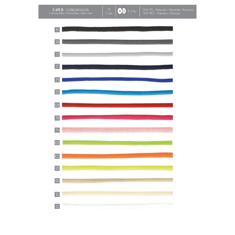 Stephanoise S691 - CORDON NYLON 5MM