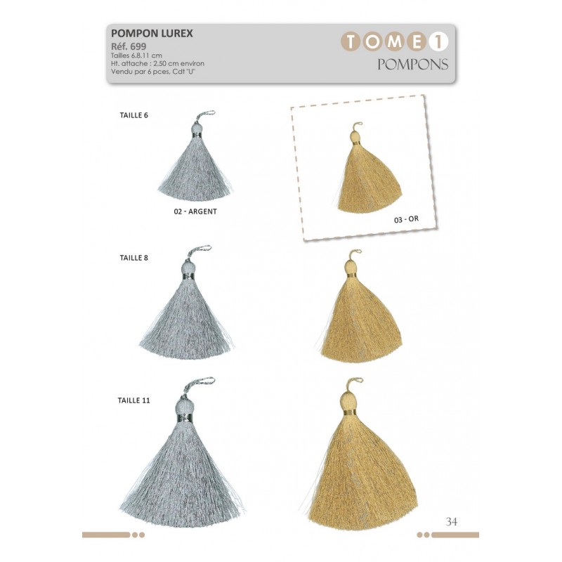 Stephanoise S699 - POMPON METALLIQUE