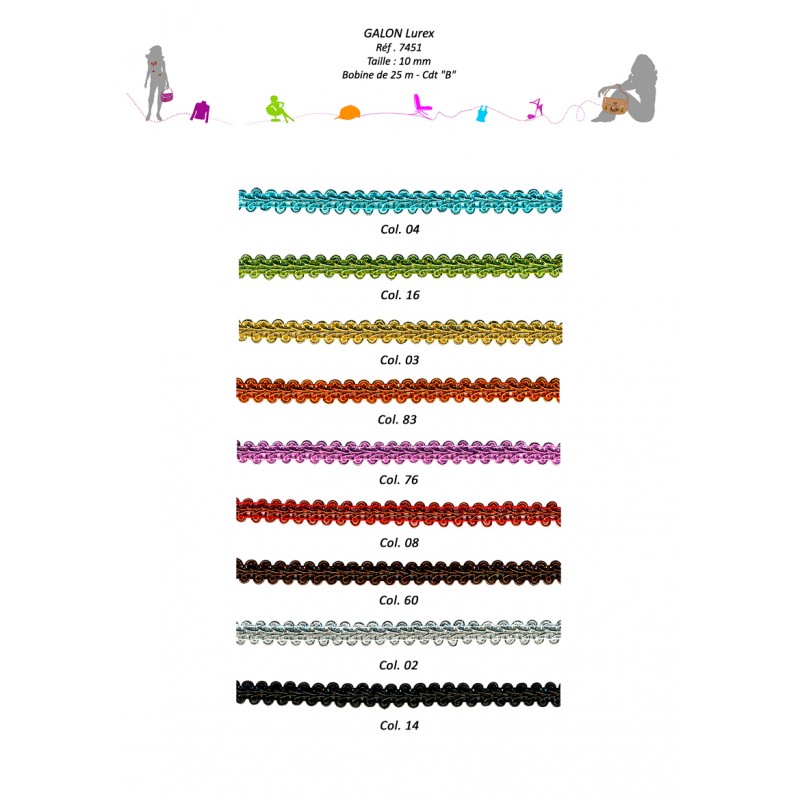 Stephanoise S7451 - GALON METAL 1CM