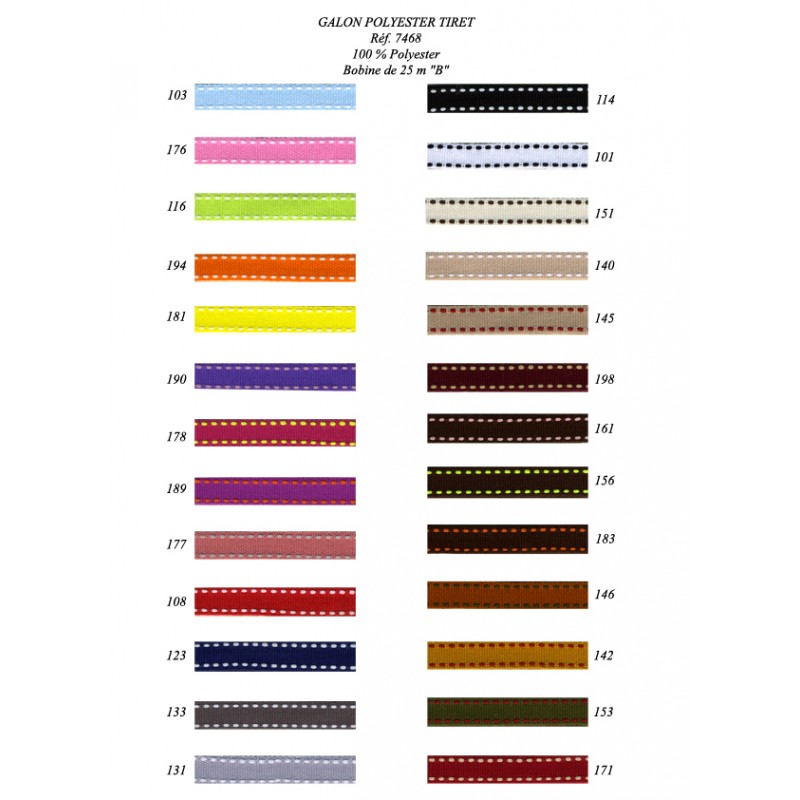 Stephanoise S7468 - GALON POLYESTER "TIRET"