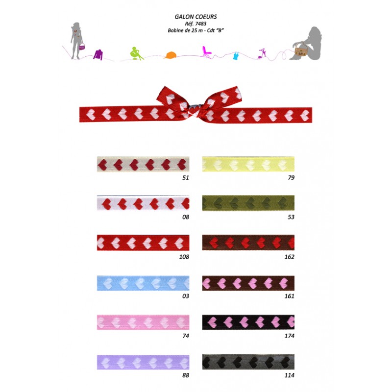 Stephanoise S7483 - GALON COEURS 11MM