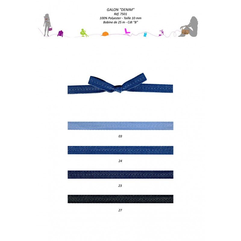 Stephanoise S7501 - RUBAN "DENIM"