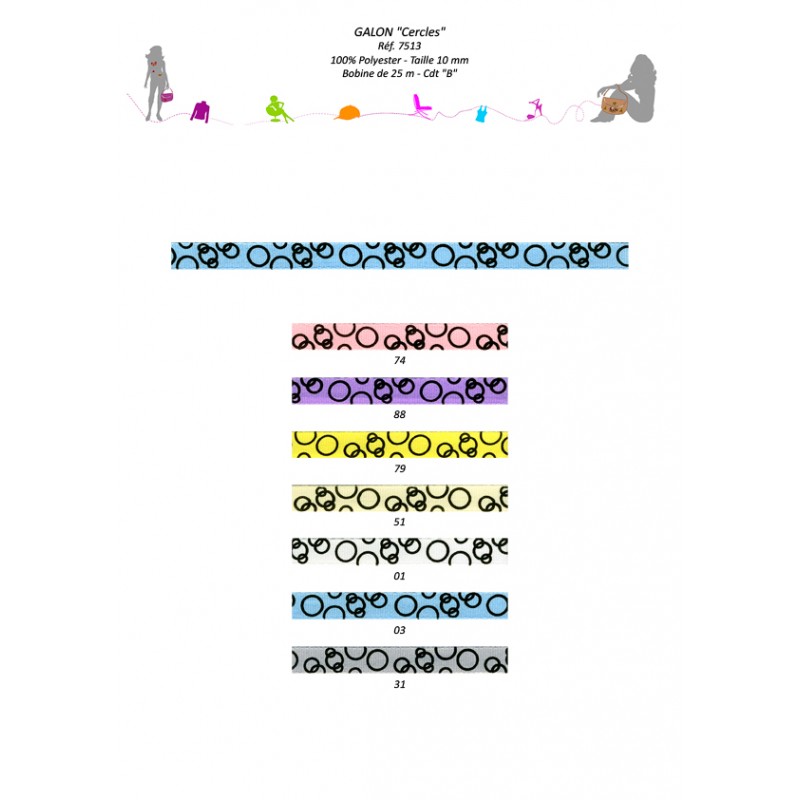 Stephanoise S7513 - GALON "RONDS" 10MM