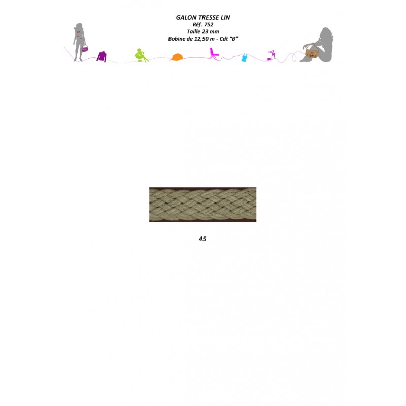 Stephanoise S752 - GALON TRESSE LIN 23 MM