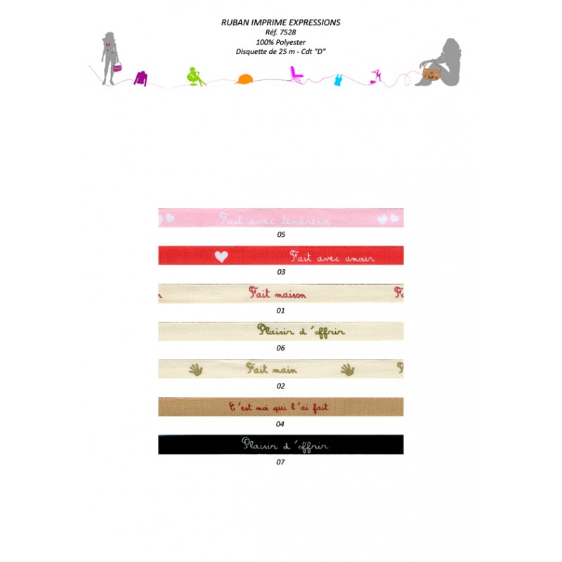 Stephanoise S7528 - RUBAN IMPRIME EXPRESSIONS