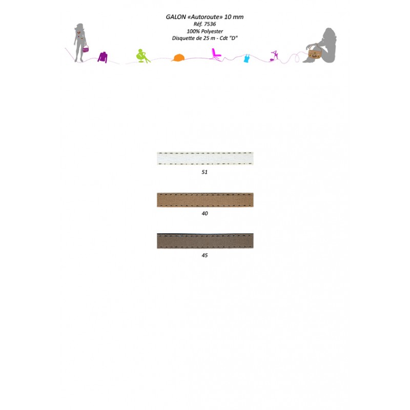 Stephanoise S7536 - GALON "AUTOROUTE" 10MM