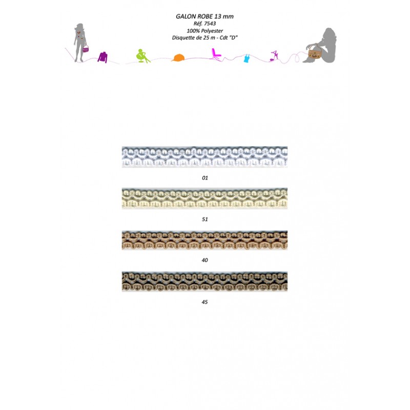 Stephanoise S7543 - GALON ROBE