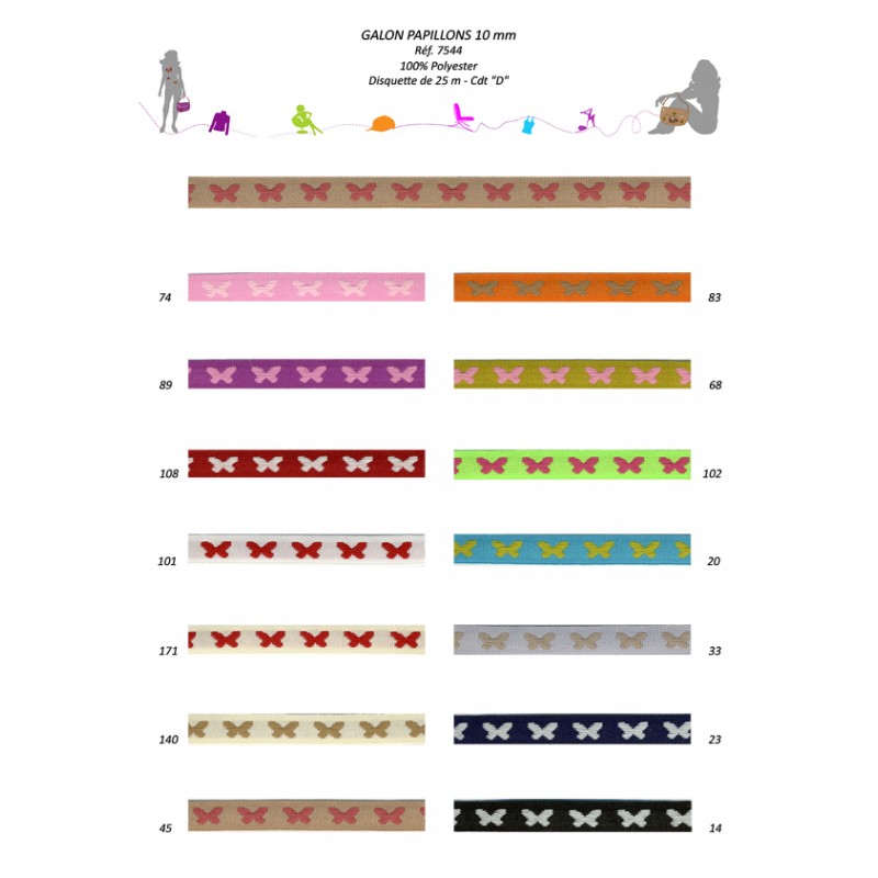 Stephanoise S7544 - GALON PAPILLONS