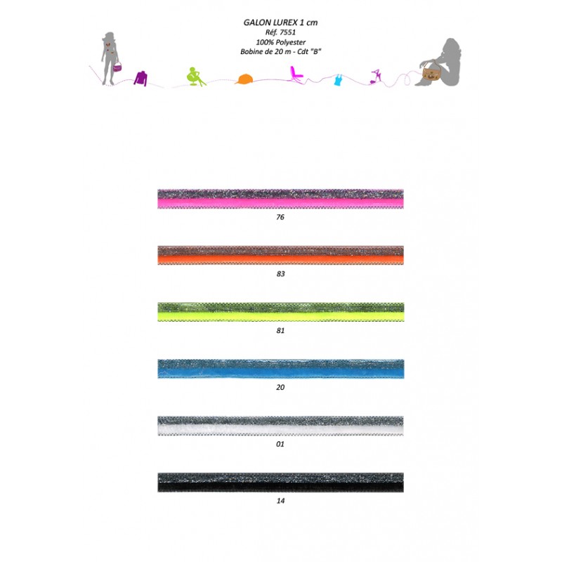 Stephanoise S7551 - RUBAN VELOURS METAL