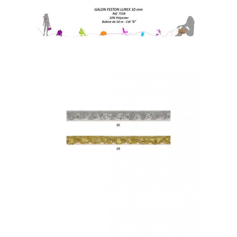 Stephanoise S7558 - GALON FESTON METAL