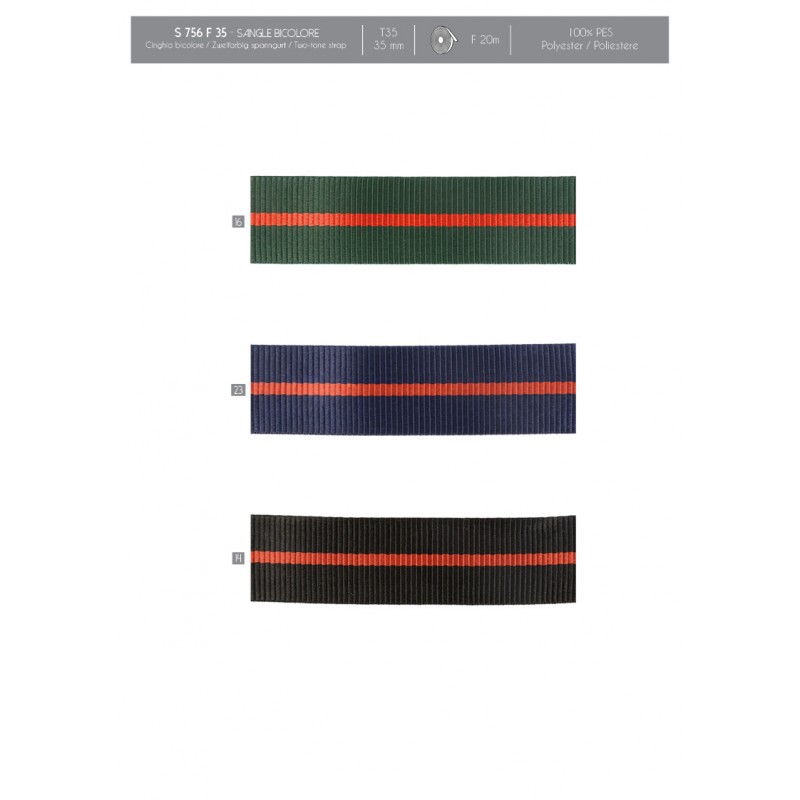 Stephanoise S756 - SANGLE BICOLORE 35MM