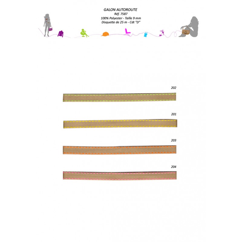 Stephanoise S7587 - GALON AUTOROUTE 9MM