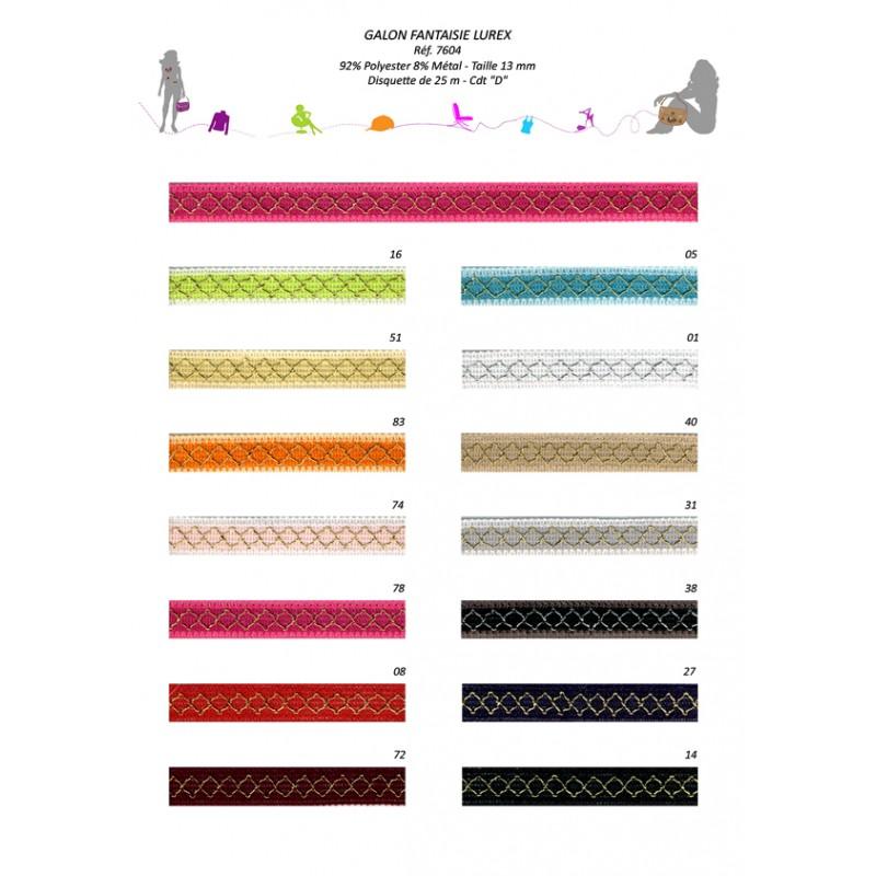 Stephanoise S7604 - GALON FANTAISIE METALLIQUE 13MM