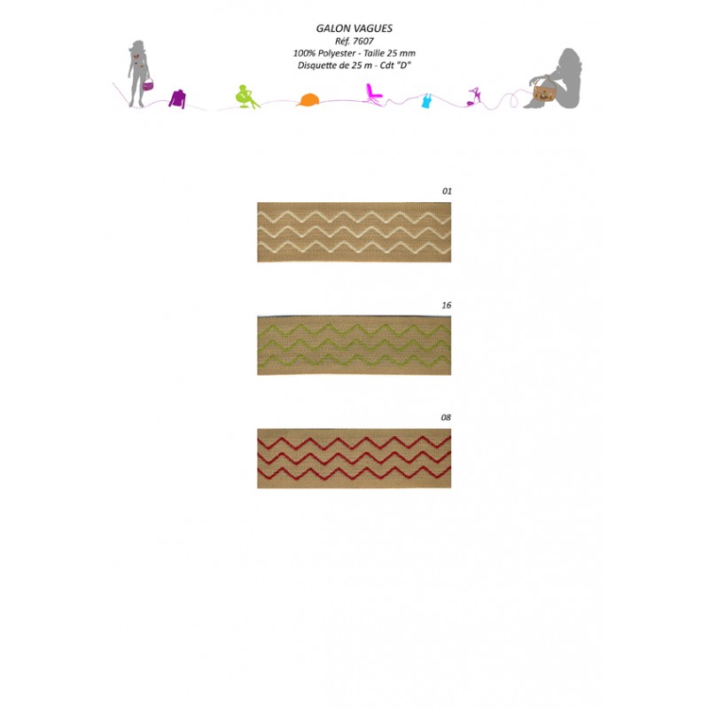 Stephanoise S7607 - GALON VAGUES 25MM